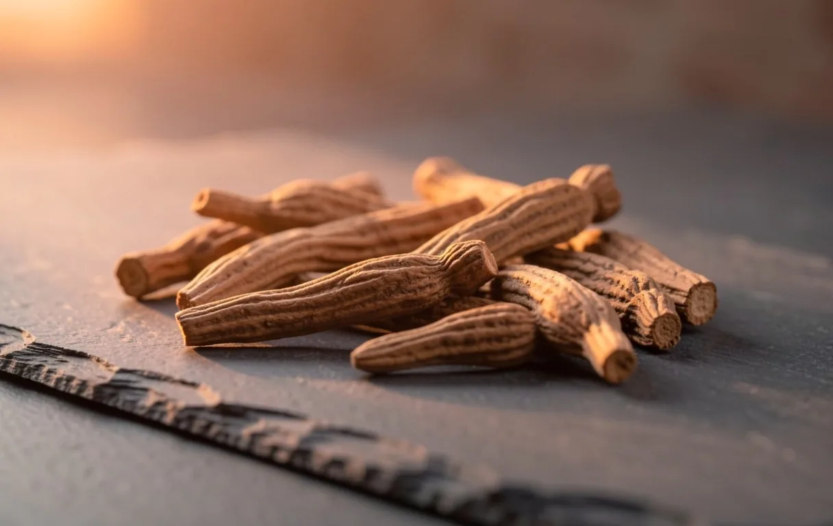 Ashwagandha root detail